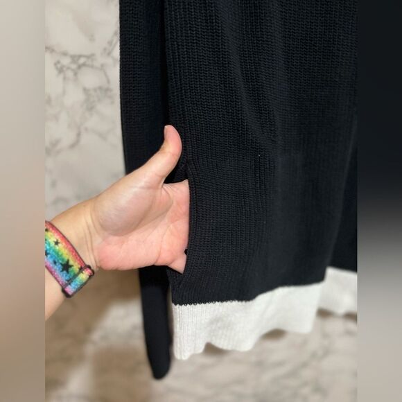 Armani Exchange Black/White Overlap Sweater - Picture 4 of 11